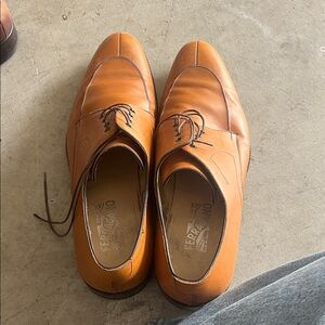 Salvatore Ferragamo Men's Brown Leather Oxfords